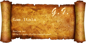 Gam Itala névjegykártya
